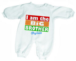 I'm The Brother Personalized Fleece Romper